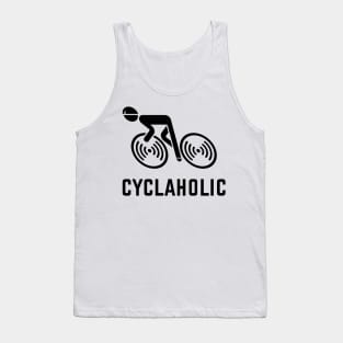 Cyclaholic (Cycling / Bicycle / Bike / Black) Tank Top